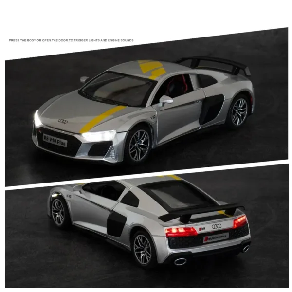 1:32 Audi R8 V10 Plus Diecast Model Car - Image 4