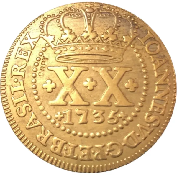 1735 Brazil 20 Reis Replica Coin