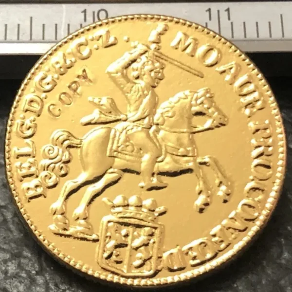 1762 Gelderland 7 Gulden Gold Replica Coin - Image 2