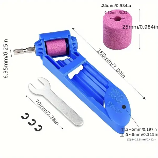 Portable Drill Bit Sharpener with Grinding Wheel - Image 2