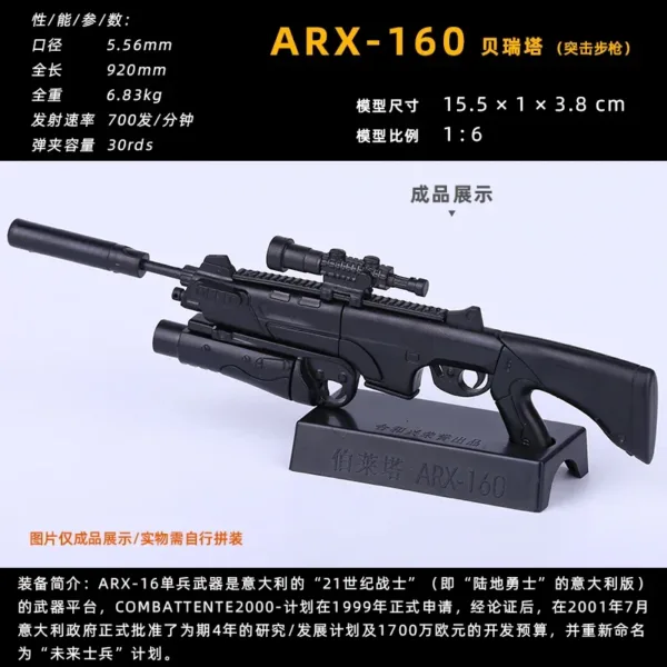 1/6 Scale Submachine Gun Toy Model for Figures - Image 10