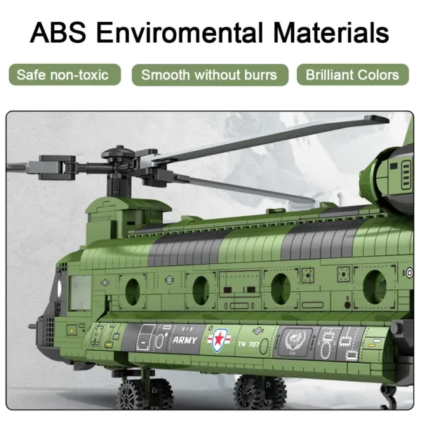 Chinook Helicopter Building Blocks Set 1622 Pieces - Image 3