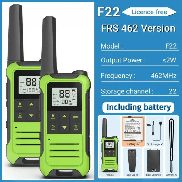 2pcs Baofeng F22 Long Range Walkie Talkies - Image 17