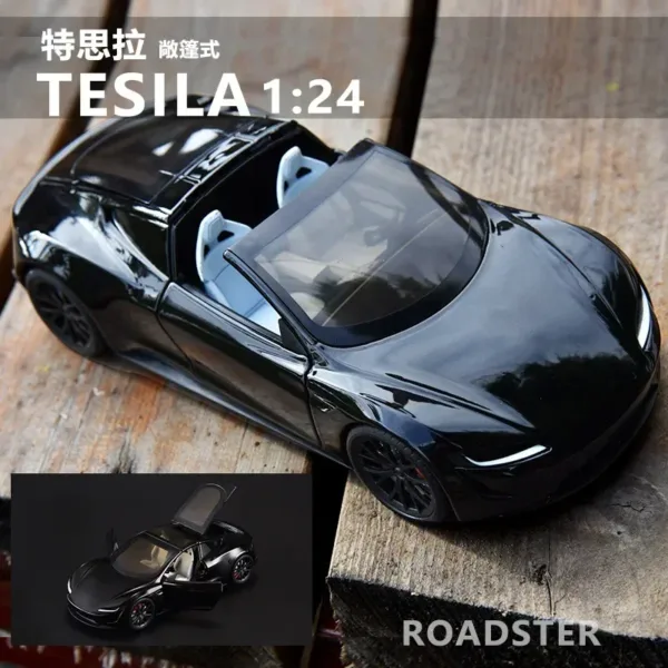 1:24 Tesla Roadster Diecast Model Car - Image 2