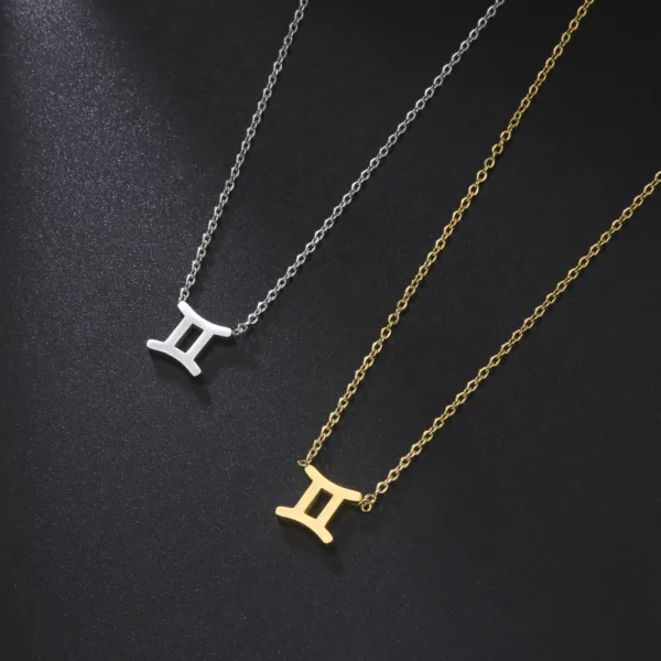 Zodiac Pendant Necklace for Women 12 Signs - Image 2