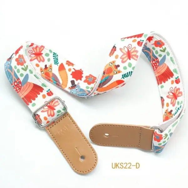 Adjustable Cartoon Cotton Ukulele Guitar Strap - Image 8