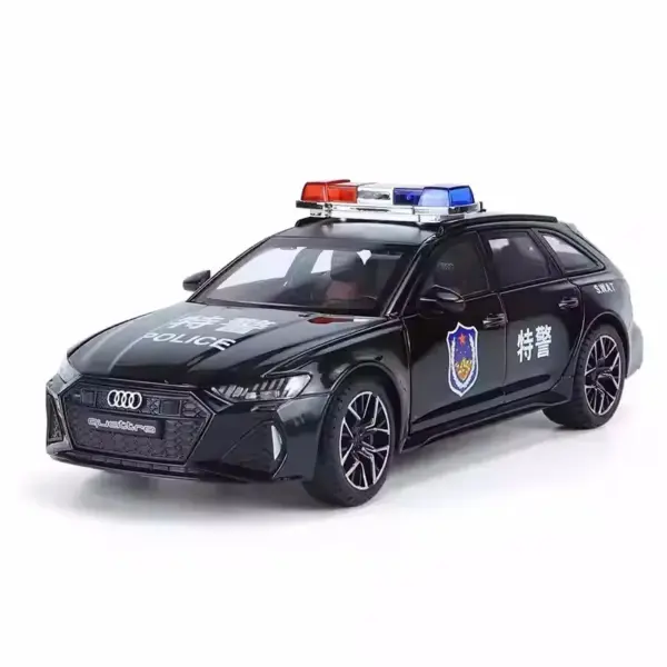 1:24 Police Car Model Toy with Light Sound - Image 7