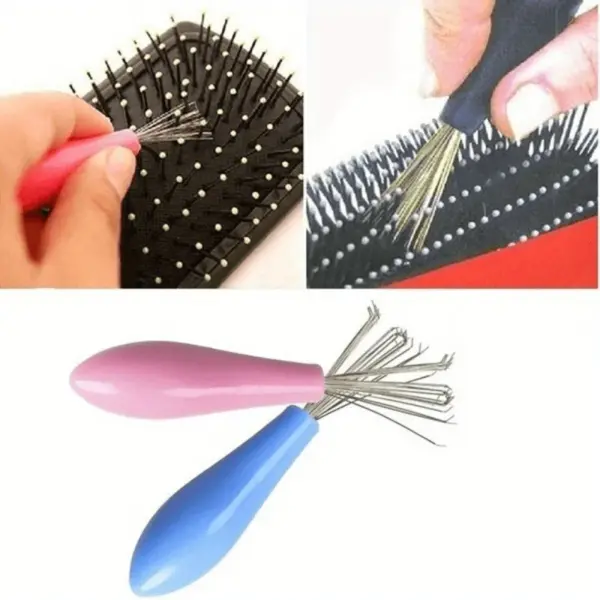 Plastic Handle Comb Brush Cleaner Tool - Image 2