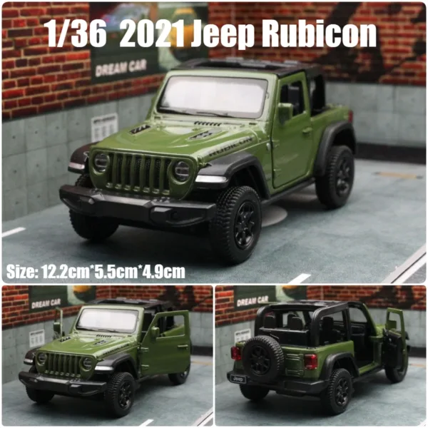 1/36 Jeep Wrangler Rubicon Diecast Model Car - Image 16