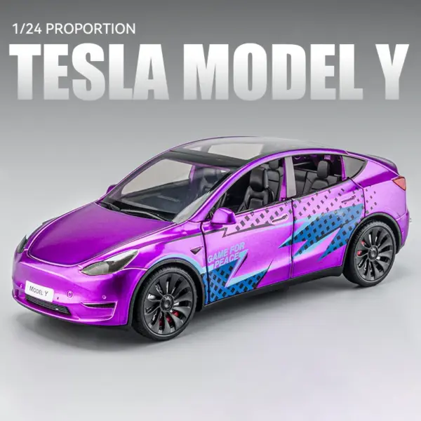 1:24 Alloy Model X Model 3 Model Y Car - Image 15