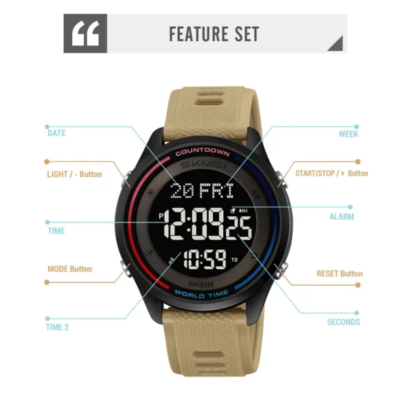 Waterproof Digital Sports Watch for Adventurers - Image 5