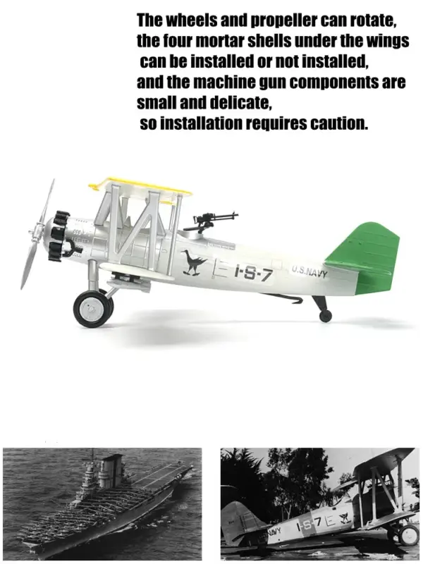 1/48 O2U-4 Pirate Biplane Assembly Model Kit - Image 4