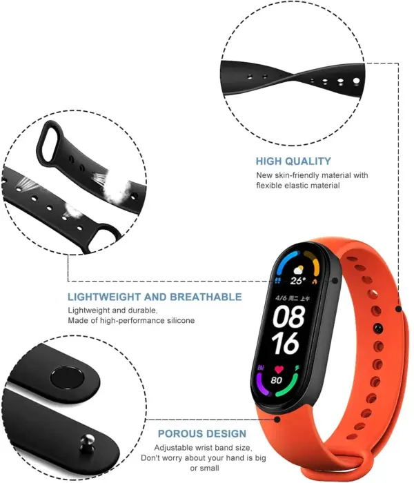 Silicone Wristband for Xiaomi Mi Band 3-6 - Image 3