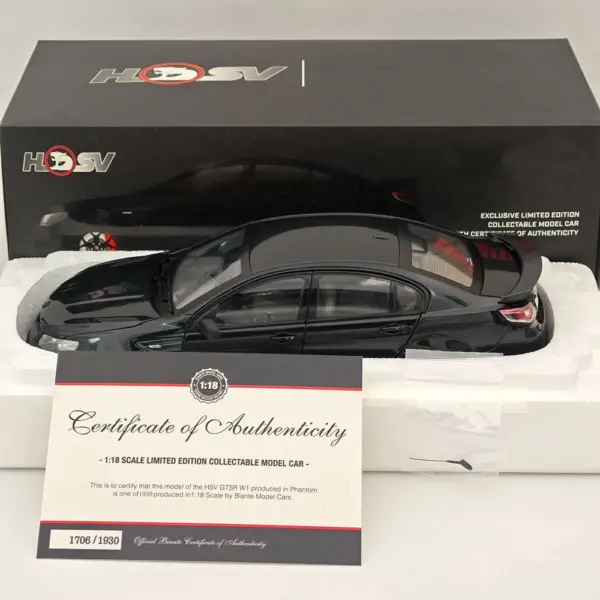 1/18 Scale HSV GTSR W1 Black Diecast Model