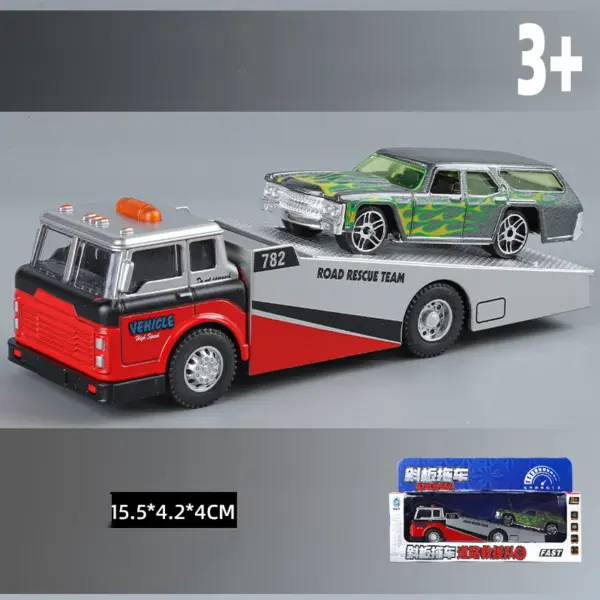 1:64 Alloy Double-Layer Container Truck Model - Image 11