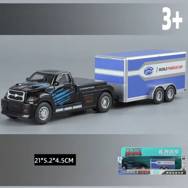 1:64 Alloy Double-Layer Container Truck Model - Image 23