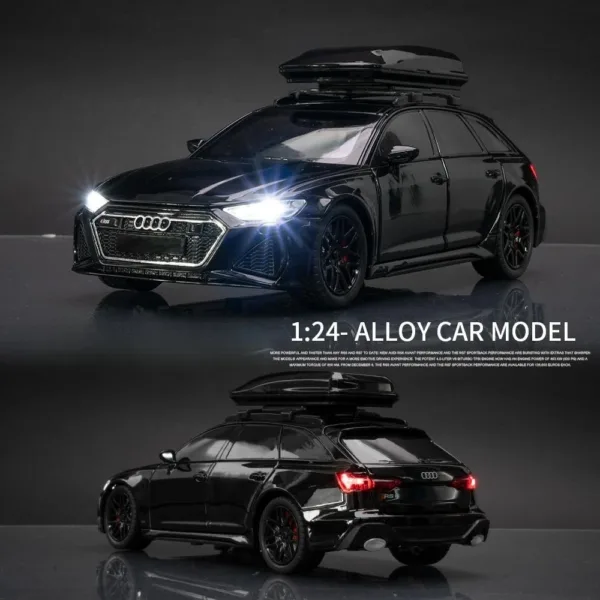 1/24 Audi RS6 Diecast Model Car Toy - Image 4