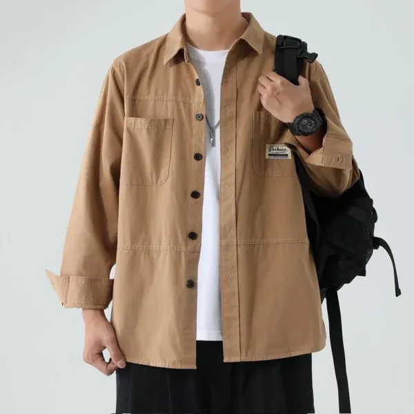 Men's Oversized Casual Long Sleeve Shirt