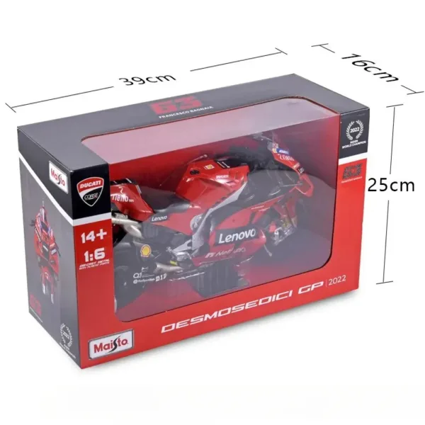 Maisto 1:6 Ducati Lenovo Team Motorcycle Model - Image 6