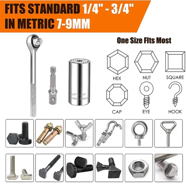 Universal Torque Wrench and Socket Set - Image 3