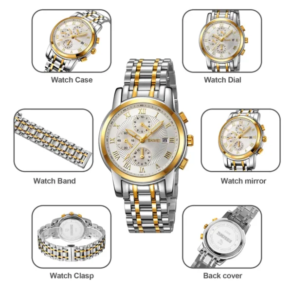 Men's Women's Stainless Steel Quartz Watch - Image 5