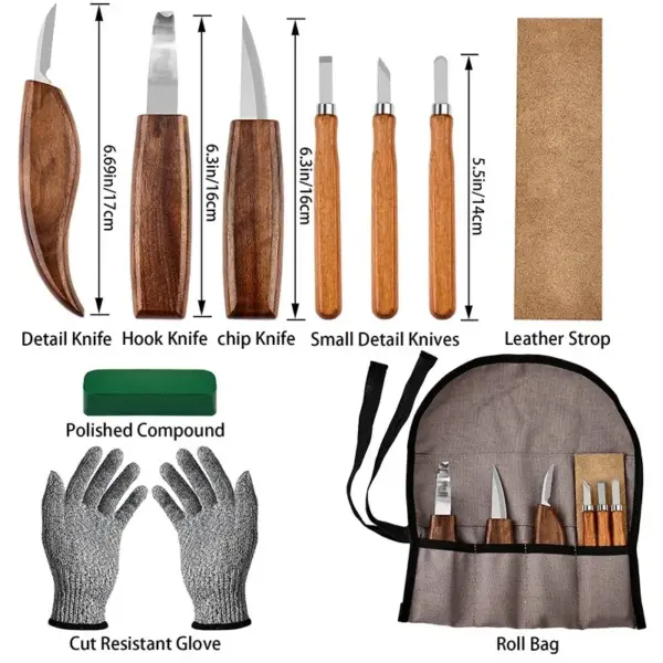 10-Piece Wood Carving Tools Set - Image 3