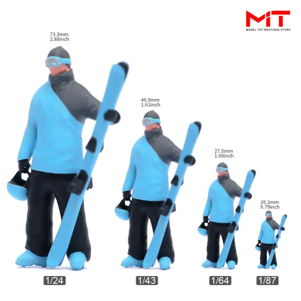 Trendy Resin Skiing Miniatures Set of 4 - Image 2