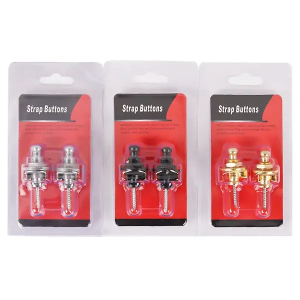 2 Piece Set Guitar Strap Locks in 3 Colors