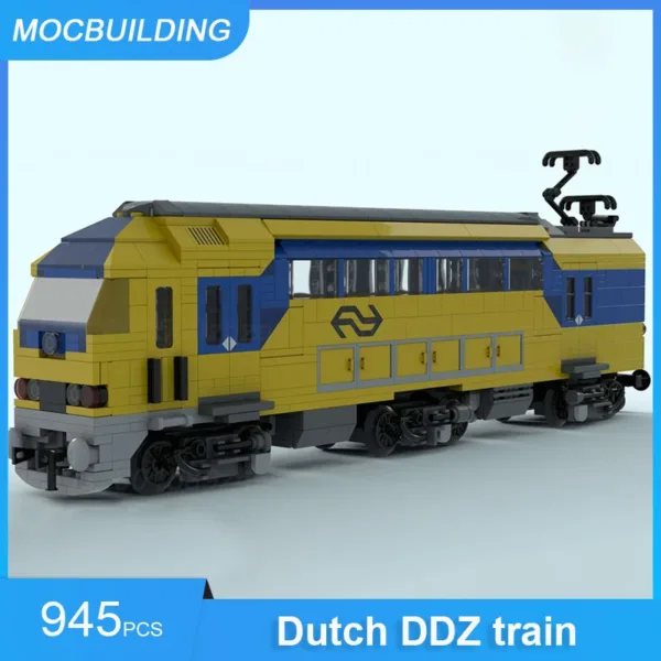 Dutch NS Double Deck Train Building Blocks Set