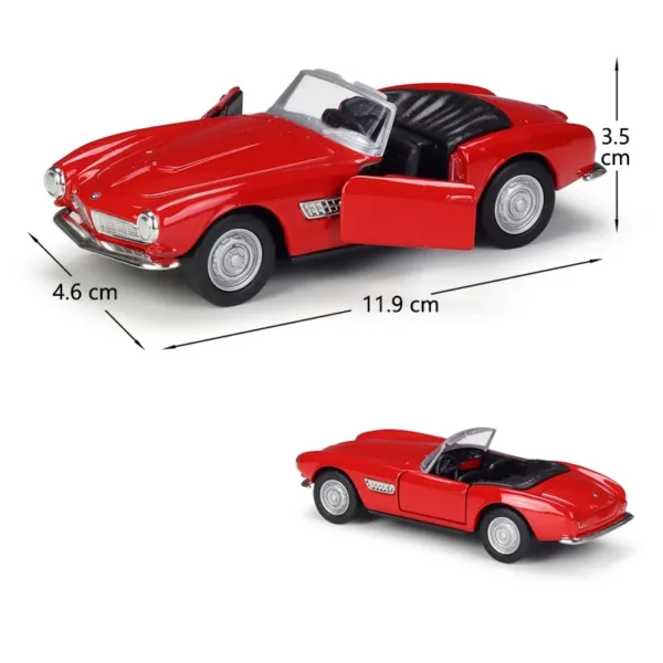 1:36 Scale Diecast BMW 507 Convertible Model - Image 3