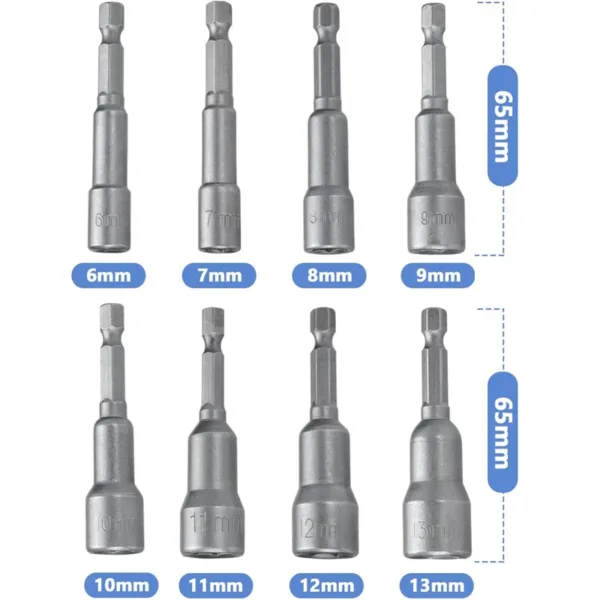 8-Piece Magnetic Nut Driver Socket Set - Image 7