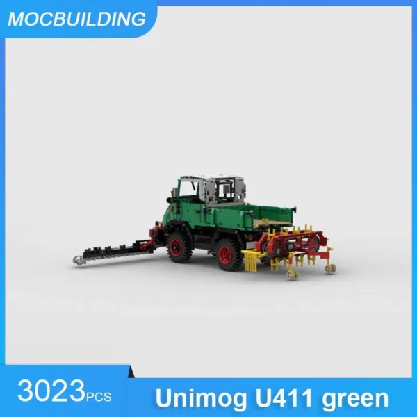 MOC Building Blocks Unimog U411 Fire Engine Set - Image 5