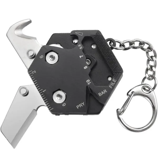 Multifunctional Hexagon Tool Keychain Gadget - Image 7