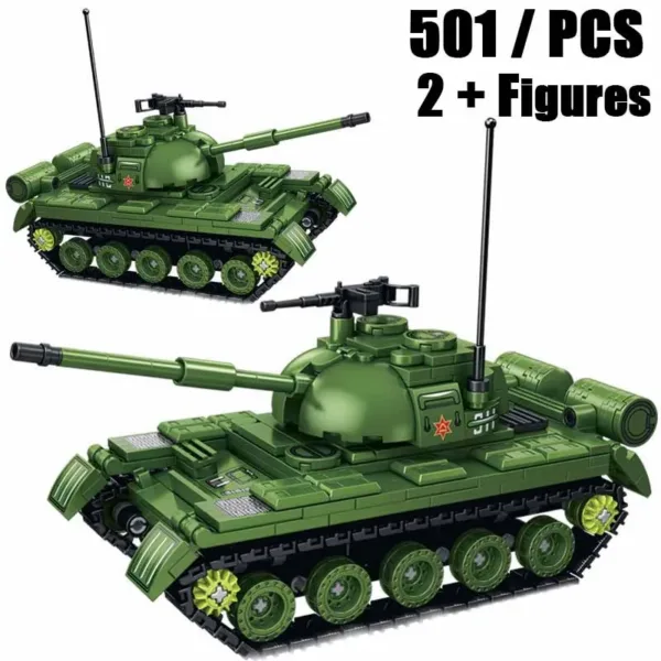 501 Piece WWII Tank Building Block Set