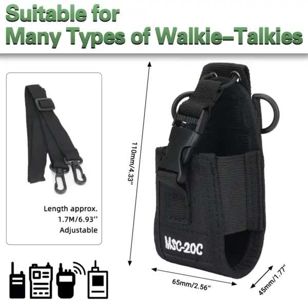 Tactical Molle Pouch for Baofeng Walkie Talkies - Image 2