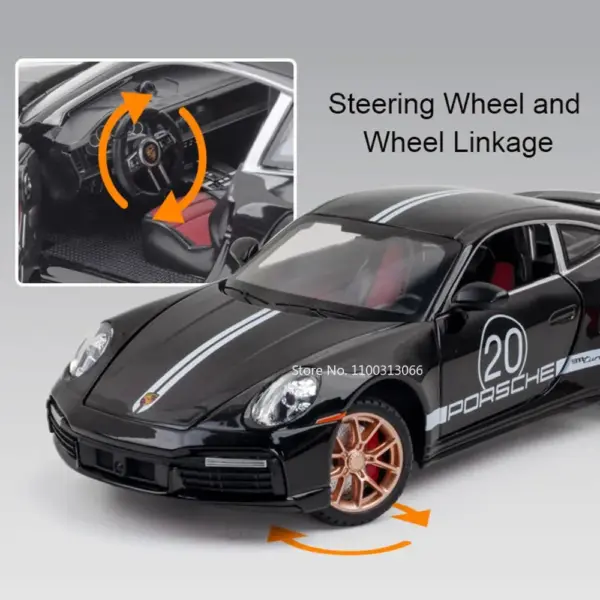 1:24 Scale Diecast 911 Turbo S Model Car - Image 2