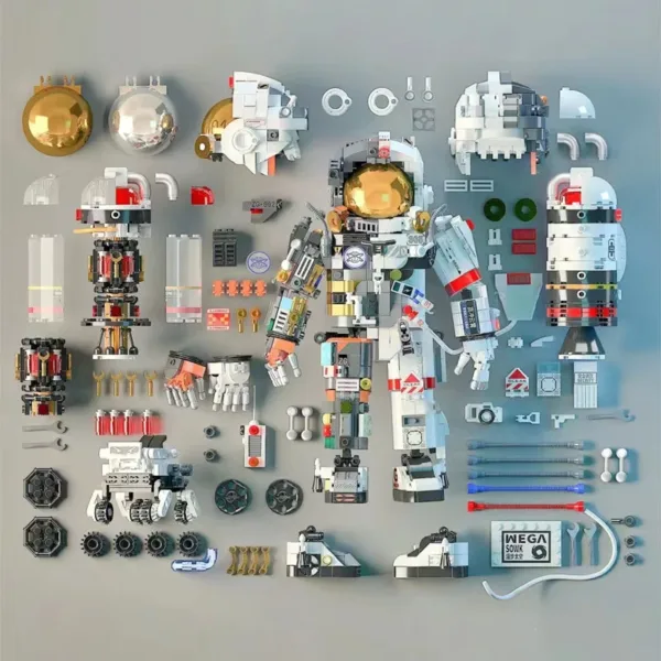 Golden Astronaut Building Blocks Set for Kids - Image 5