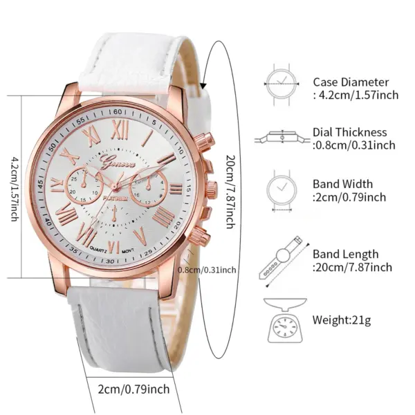 5PCS Women's Fashion Quartz Watch Jewelry Set - Image 5