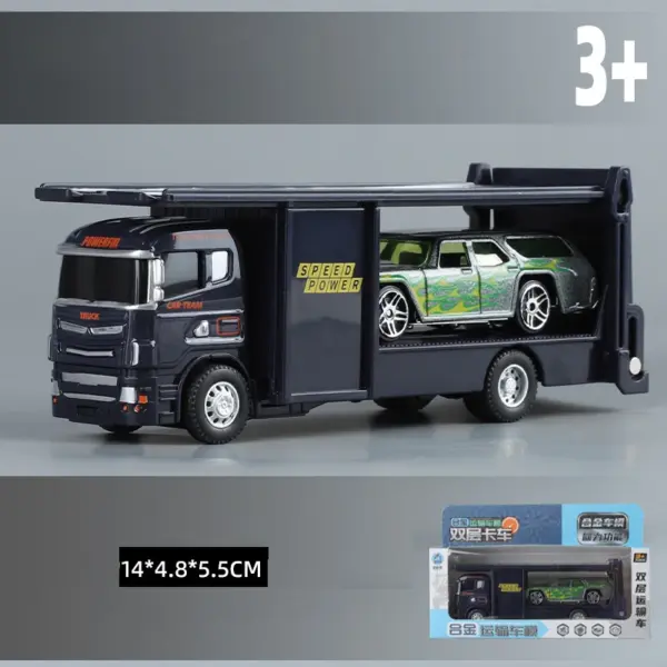 1:64 Alloy Double-Layer Container Truck Model - Image 10