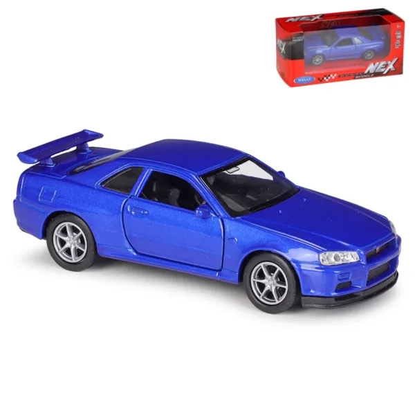 1/36 Nissan Skyline GTR R34 Diecast Model Car - Image 9