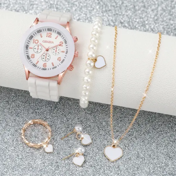 6PCS Women's Casual Jewelry Watch Set - Image 7