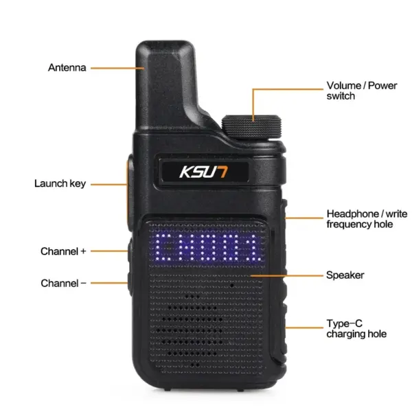 KSUT M6 Walkie Talkie Portable Two-Way Radio Set - Image 2