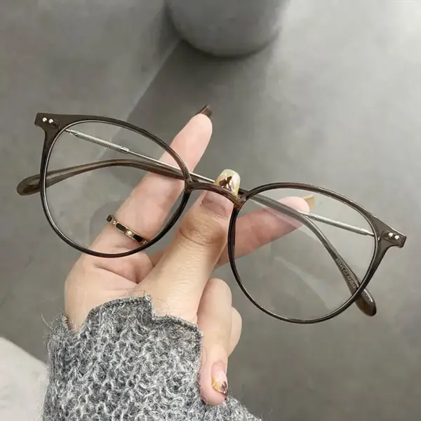 Unisex Round Metal Frame Reading Glasses - Image 9