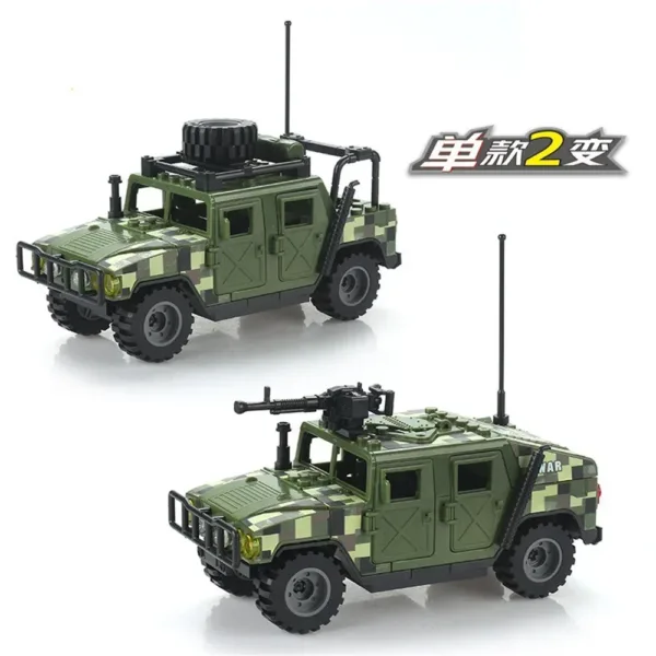 Army Soldiers Armored Vehicle DIY Building Set - Image 3