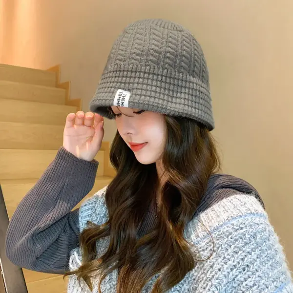 Chic Knit Bucket Hat for Women - Soft Beanie - Image 9