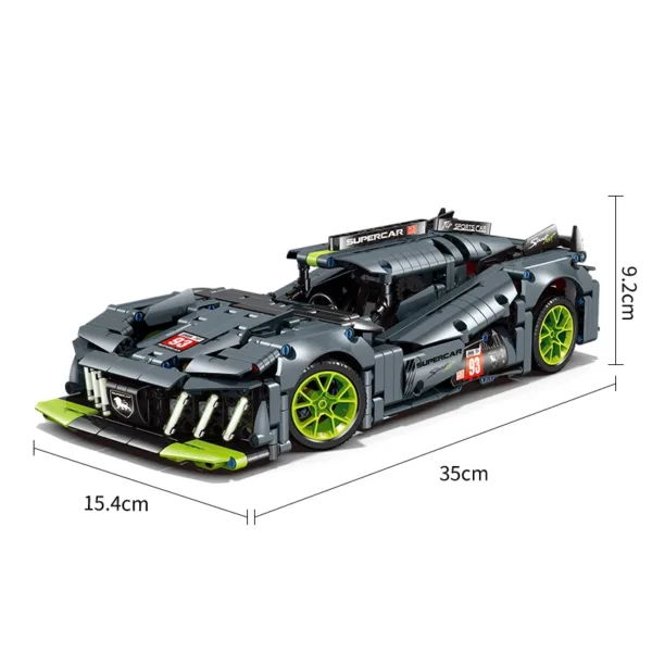 1280PCS Building Blocks 1:14 Racing Car Set - Image 6