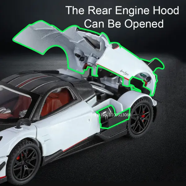 1:32 Pagani Huayra Sports Car Model Toy - Image 3