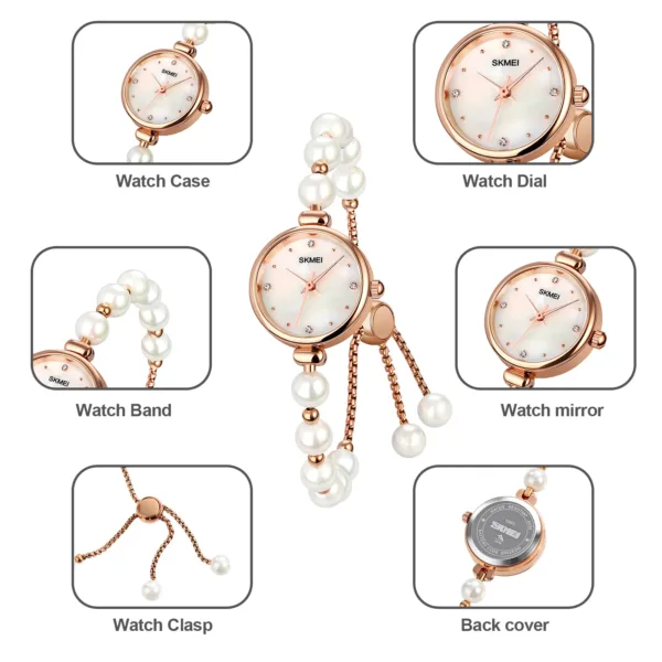 Fashionable Women's Quartz Watch with Thin Strap - Image 5