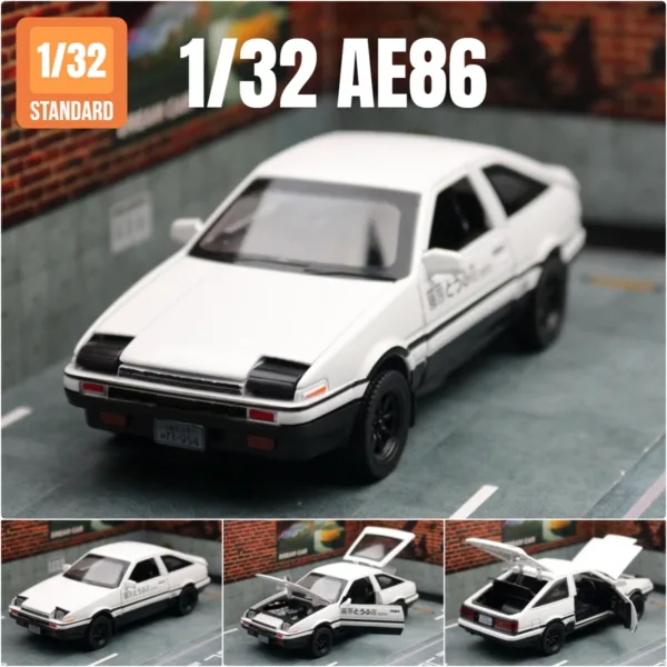 1/32 AE86 Diecast Toy Car with Sound and Light - Image 7