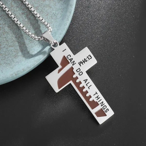 Punk Red Cross Templar Pendant Necklace - Image 33